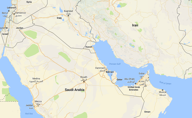 Katar je v Perzskom zálive medzi Saudskou Arábiou a Iránom.