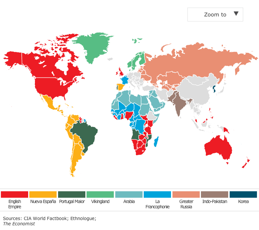 Карта распространенности языков. Карта распространения международных языков.