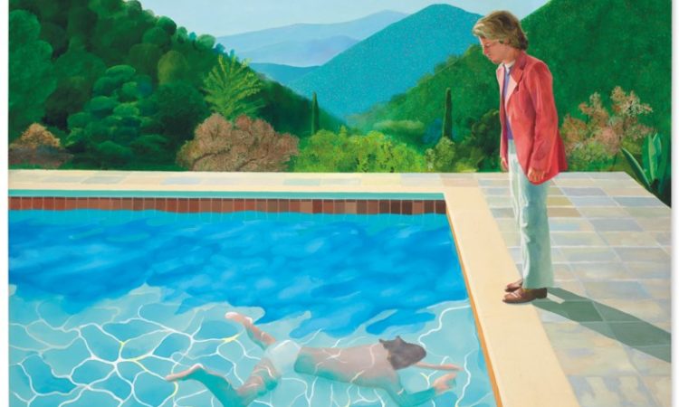 "Portrét umelca (Pool with Two Figures)" - Davida Hockneyho.