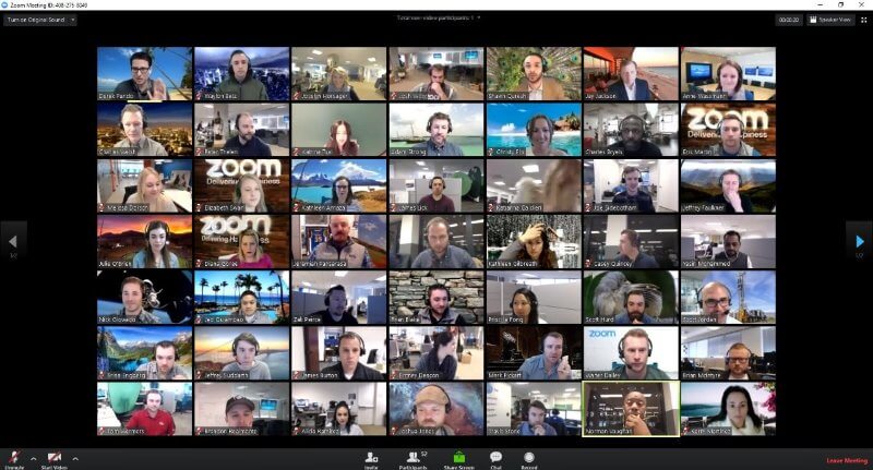 Komunikácia cez službu spoločnosti Zoom.