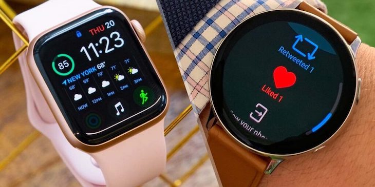 Apple Watch 6 a Samsung Galaxy Watch 3.