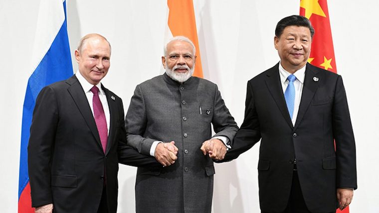 Prezidenti Ruska, India a Číny.